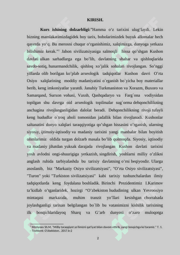 kushon davlati kurs ishi 2