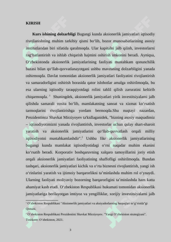 Aksionerlik jamiyatlari va ularning iqtisodiy taraqqiyotdagi o’rni 3