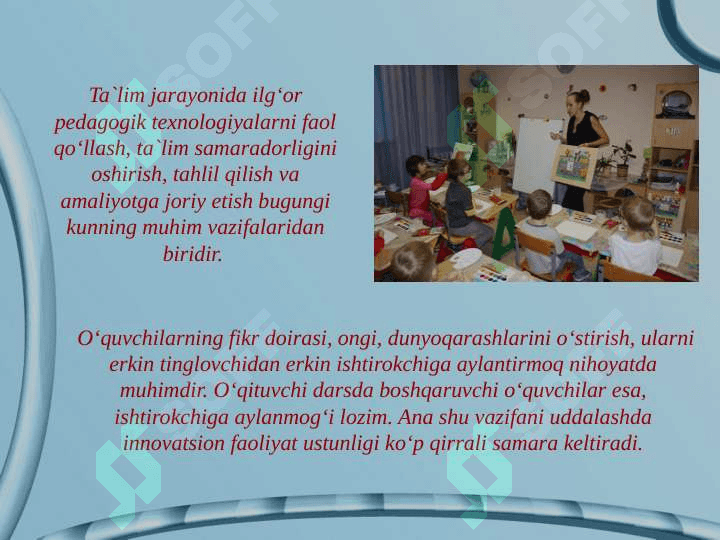 Boshlang‘ich ta`limda innovatsion texnologiyalardan foydalanish yo‘llari 2