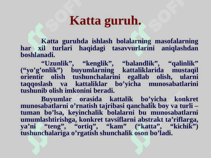 Geometrik figuralarni turli belgilari bo’yicha guruhlash. 3