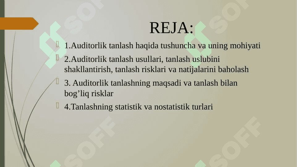 Auditorlik tanlash slayd 2