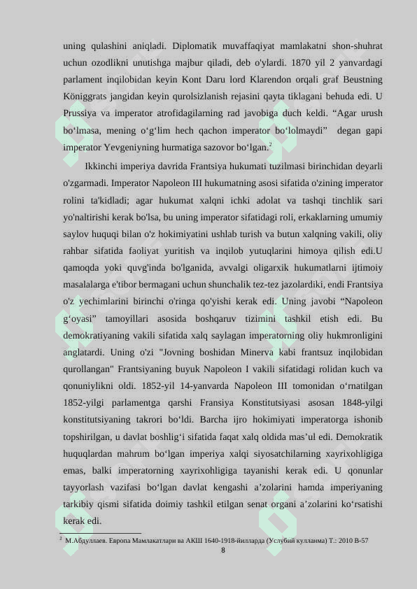 IKKINCHI IMPERIYA DAVRIDA FRANSIYA 8