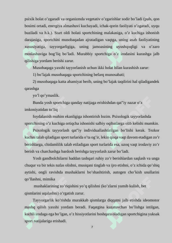 Gandbolchilarning ruhiy psixologik tayyorgarligining ahamiyati. 7