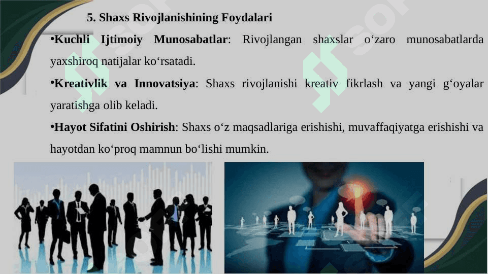 Shaxsning rivojlanishi, tarbiyasi va ijtimoiylashuvi 5