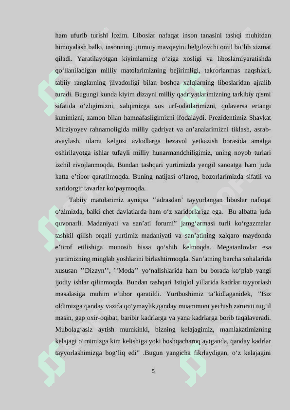 MILLIY ELEMENTLARNI QO’LLAB AYOLLAR KIYIMI DIZAYN LOYIHASI VA TEXNOLOGIK JARAYONINI ISHLAB CHIQISH 5