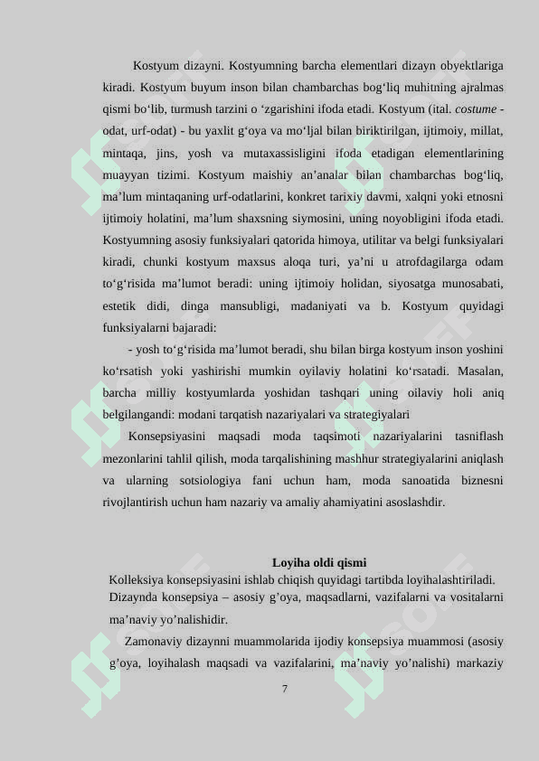 MILLIY ELEMENTLARNI QO’LLAB AYOLLAR KIYIMI DIZAYN LOYIHASI VA TEXNOLOGIK JARAYONINI ISHLAB CHIQISH 7
