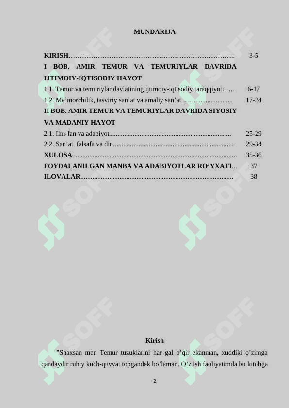 Temuriylar davrida ijtimoiy-iqtisodiy hayot 2