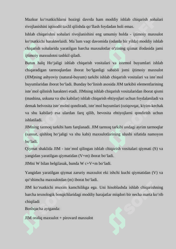 Mustaqillik yillarida O’zbekiston rivojlanishining makroiqtisodiy ko’rsatkichlari tahlili 6