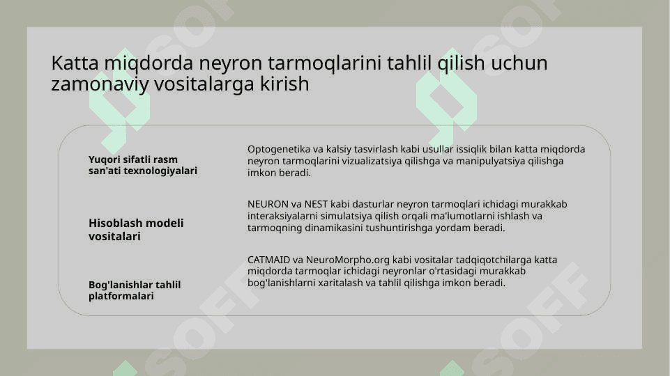 Neytron tarmoqlar kop olchovchi maʼlumotlarni tahlil qilish uchun zamonaviy vosita sifatida 2