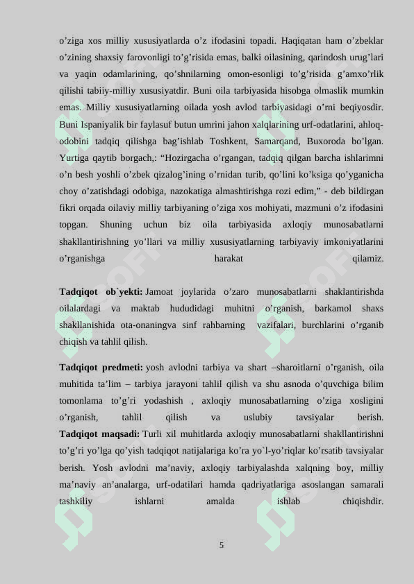 O‘quvchilarni milliy qadriyatlar asosida ma'naviy axloqiy tarbiyalashda sinf rahbarning o‘rni 5