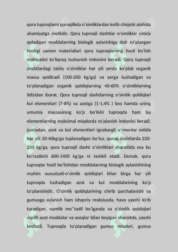 O'rmon va o'rmon dasht tuproqlari 8