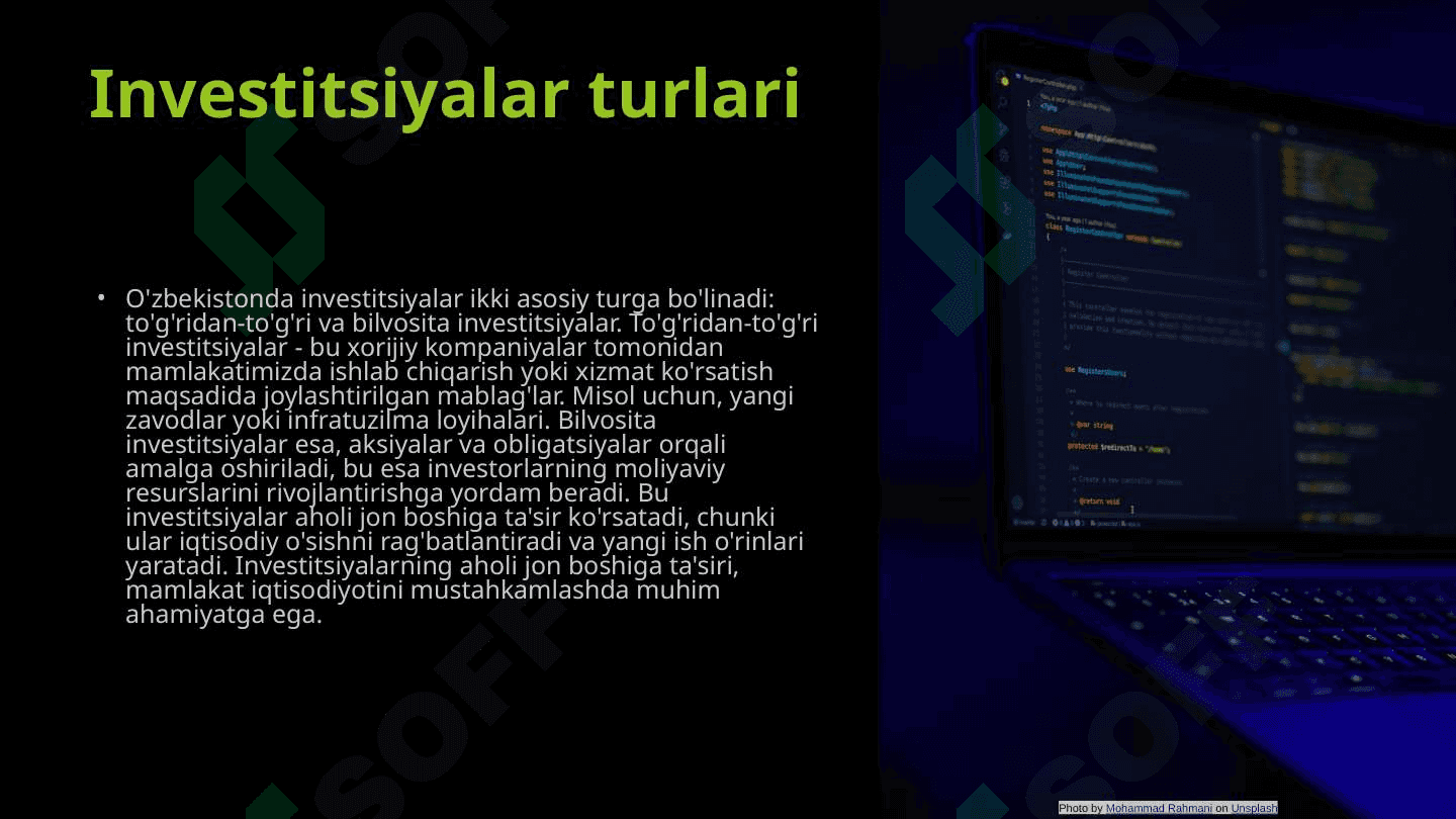 O'zbekistonda aholi jon boshiga asosiy kapitalga o'zlashtirilgan investitsiyalar tarkibi 3