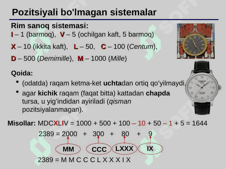 Sanoq sistemalari. Aniqlanishlar 3