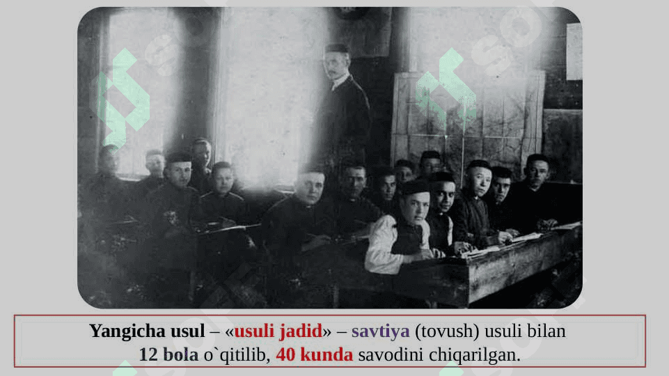 Jadidlar harakatining vujudga kelishi, ularning islohotchilik faoliyati. Turkistonda sovet hokimiyatining o’rnatilishi.Ikkinchi jahon urushi yillarida O’zbek xalqining fashizm ustidan qozonilgan g’alabaga qo’shgan hissasi. O’zbekistonlik jangchilarning fashizmni tor-mor etishdagi jasoratlari. 4