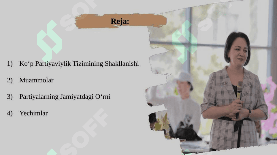 Oʻzbekiston kop partiyaviylik tizimining shakllanishi, muomalari va ularni yechimi 2