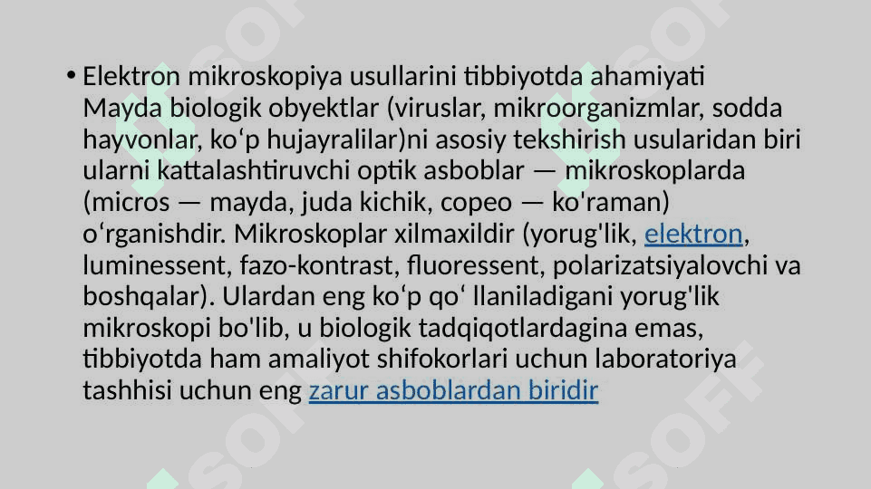 Elektron mikroskopiya usullarining tibbiyotda ahamiyati 2