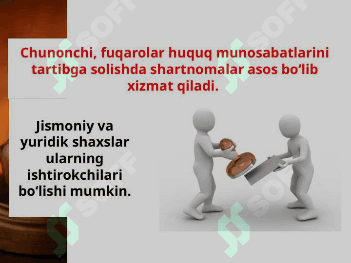 Fuqarolik-huquqiy shartnomalar shartlari 3