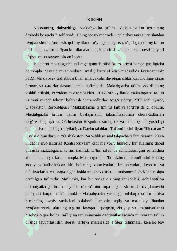 Bolalarni vatanparvarlik ruhida tarbiyalashda Maktabgacha ta’lim tashkilotining o‘rni. 3