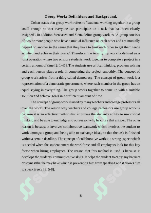 Benefits of group work in English teaching 8
