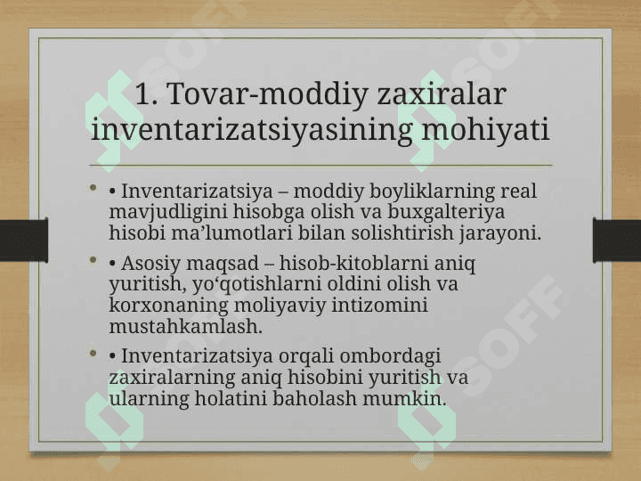 TOVAR-MODDIY ZAXIRALAR INVENTARIZATSIYASI 4