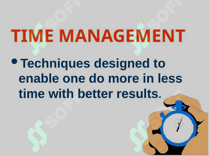 Time and time management 4