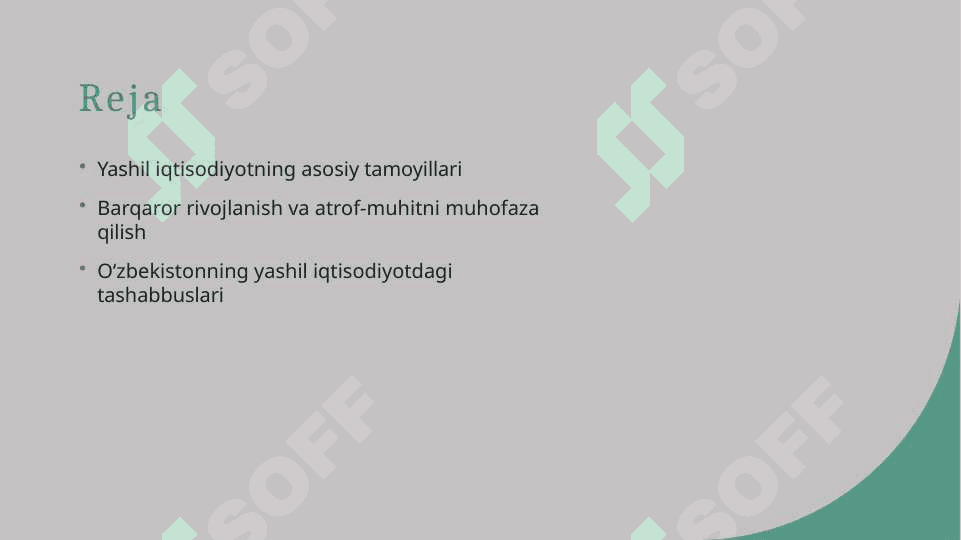 Yashil iqtisodiyot kursining predmeti va metodi 2