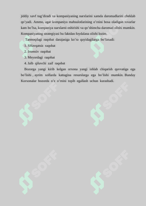 TARMOQNI TAVSIFLOVCHI  UMUMIY IQTISODIY KOʻRSATGICHLARNING TAHLILI 5