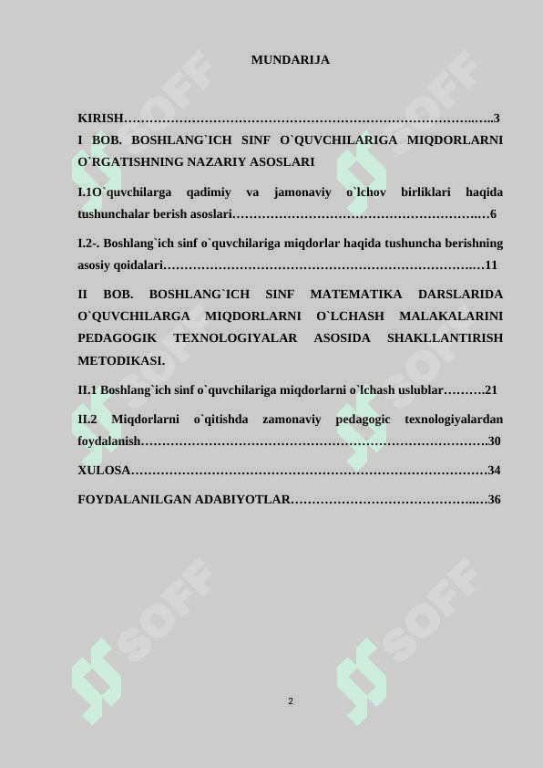 Matematika darsligida miqdorlar va o`lchov birliklarini o`rgatishga oid misol va masalalar 2