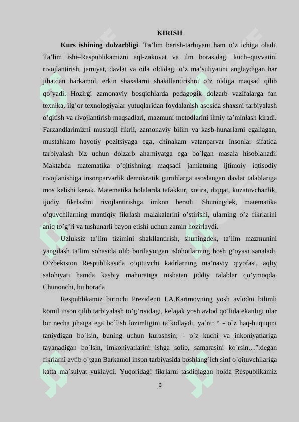 Matematika darsligida miqdorlar va o`lchov birliklarini o`rgatishga oid misol va masalalar 3