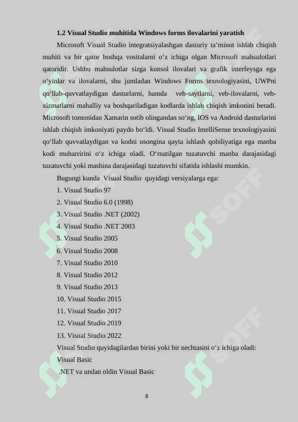 C# dasturlash tilida formalar bilan ishlash 8