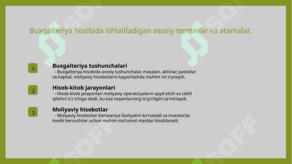 O‘zbekiston Respublikasi buxgalteriya hisobining milliy standarti mazmuni 6