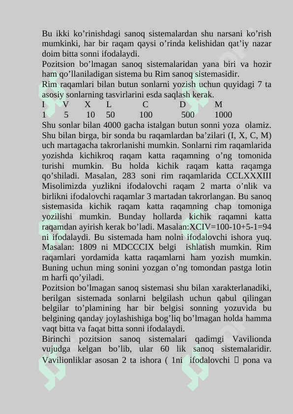 Sanoq sistemalari va ular ustida amallar 4