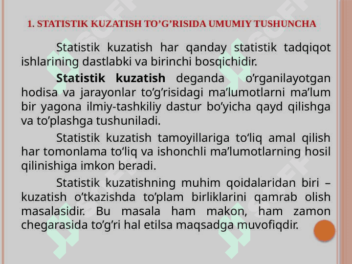Statistik ma’lumotlarni to‘plash nazariyasi va amaliyoti 3