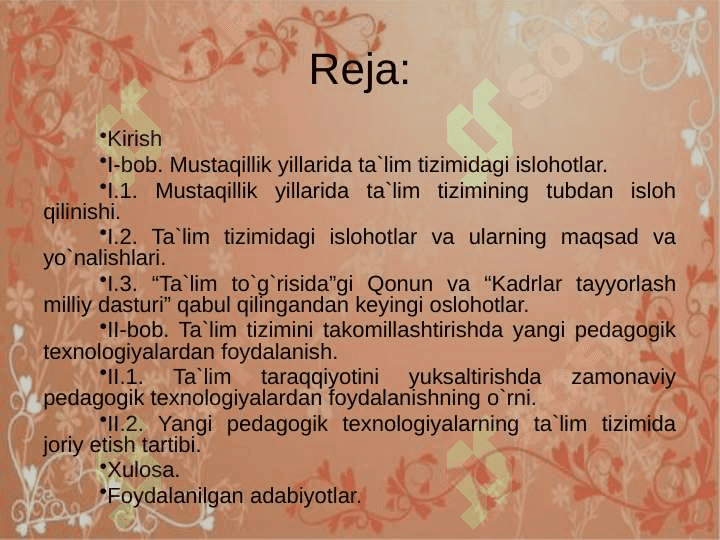 Oʻzbekistonda taʼlim tizimida islohotlar va innovatsiyalar 2