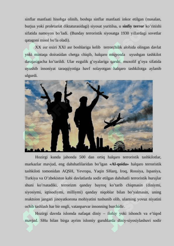 xalqaro tashkilotlarning terrorizmga qarshi kurashining ahamiyati 7