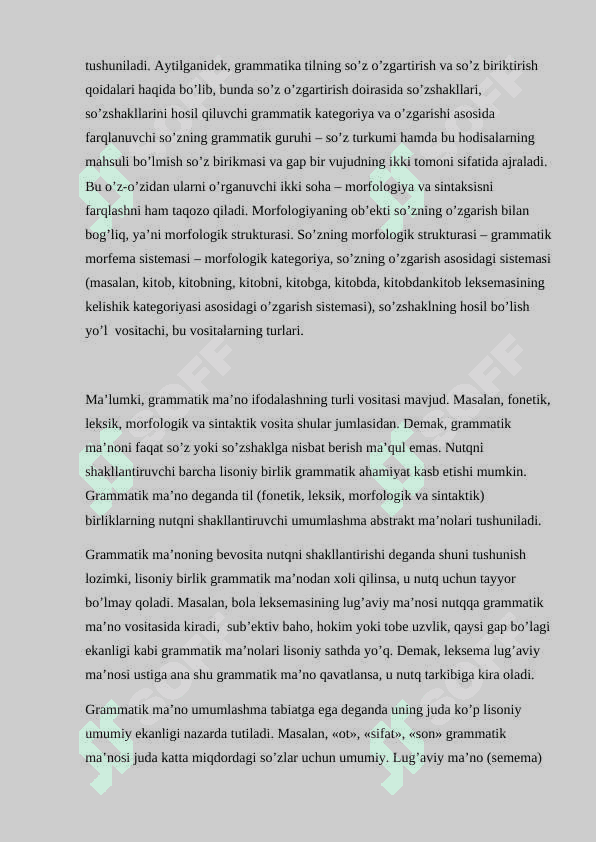 O’zbek imo-ishora tilida grammatik kategoriya 6