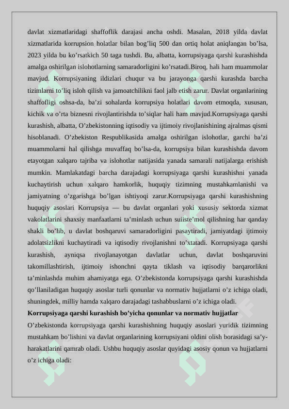 O‘zbekistonda korrupsiyaga qarshi kurashish mexanizmlari 4