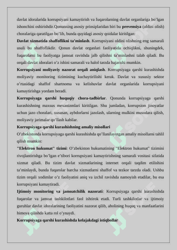 O‘zbekistonda korrupsiyaga qarshi kurashish mexanizmlari 6