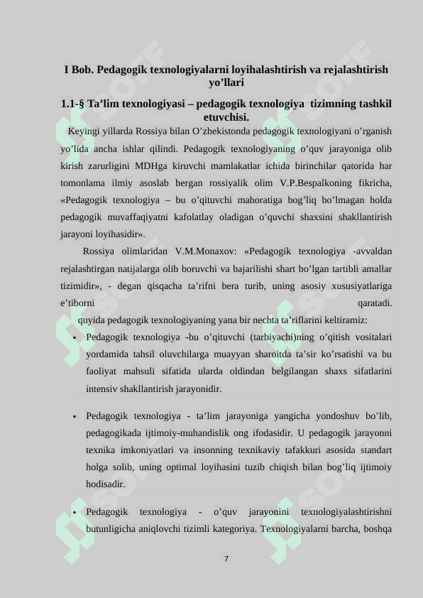 Informatika o’qitishda loyihalash ta’lim texnologiyalari 7