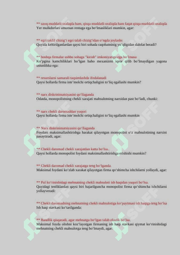 Mikroiqtisodoyot savol javoblar 7