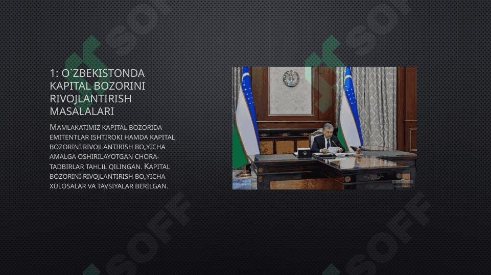 O`zbekiston Respublikasida kapital bozorining xususiyatlari 4