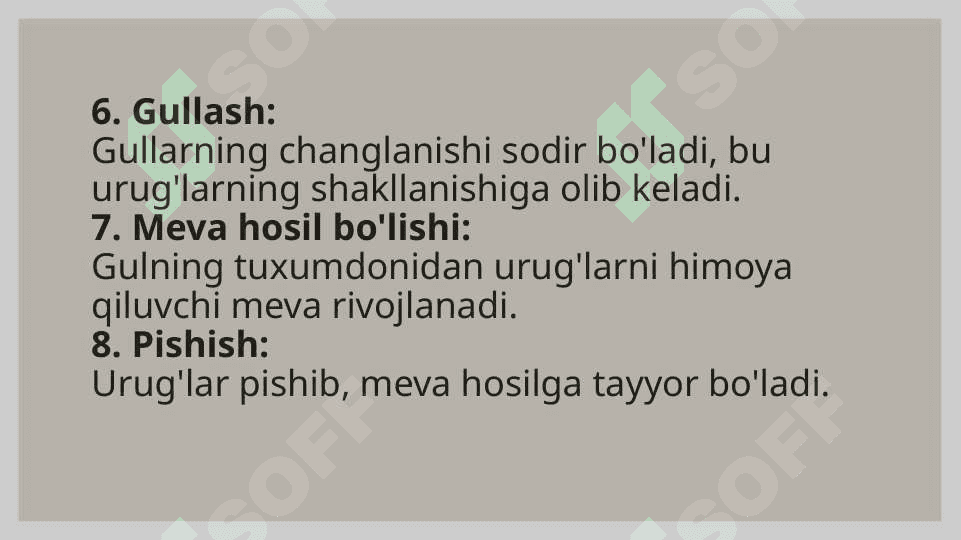 O'simliklar O’sish fazalari, tiplari va qonuniyatlari 5
