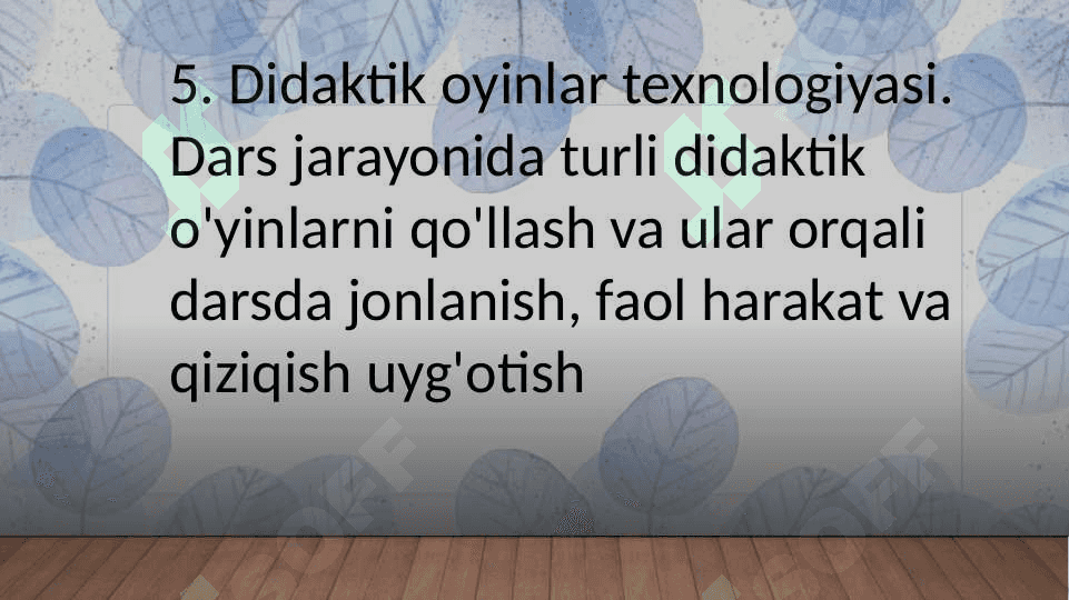 ona tili va o'qish savodxonligini o'qitish metodikasi fanidan tayyorlagan mustaqil taʼlimi 7