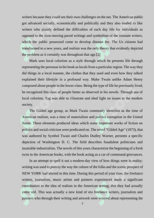 Corporative analysis of English and American realism 7