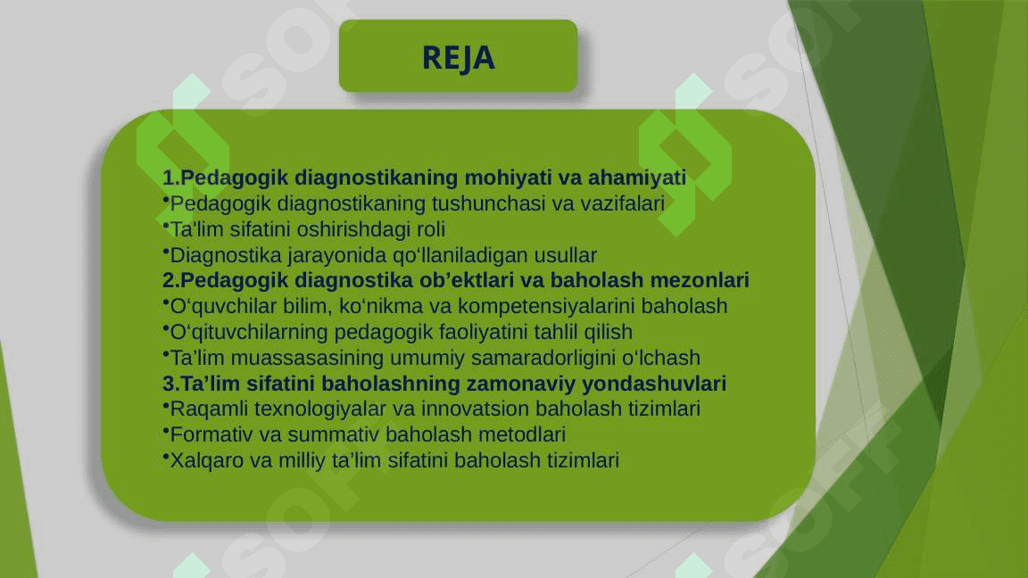 Pedagogik Diagnostika Ob'ektlari-Ta'lim Sifatini Baholash 2