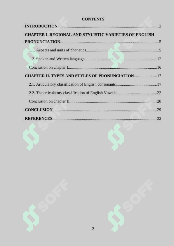 Specific phonetic features in the studied language variants 2