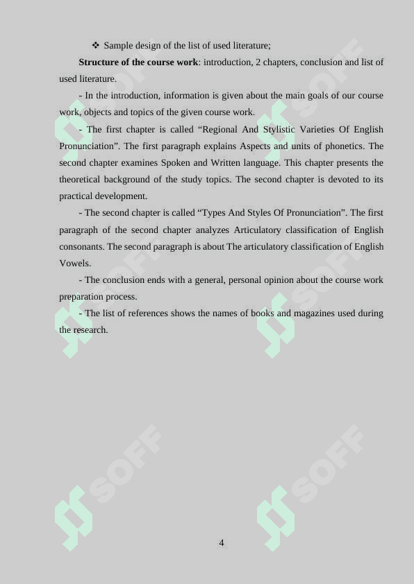 Specific phonetic features in the studied language variants 4