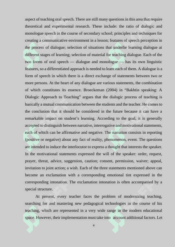 THE IMPORTANCE OF EDUCATIONAL TECHNOLOGY IN THE DEVELOPMENT OF DIALOGIC SPEECH IN SCHOOL STUDENTS 4