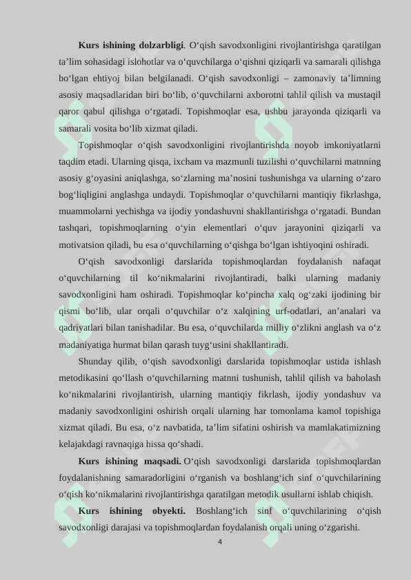 Boshlang‘ich sinf o’qish savodxonligi darslarida topishmoq matni ustida ishlash metodikasi 4