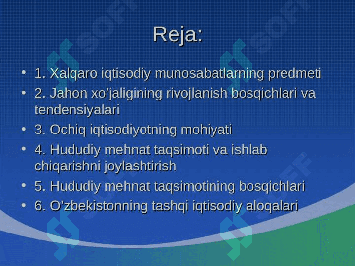 Xalqaro iqtisodiy integratsiyasining mazmuni va mohiyati 2